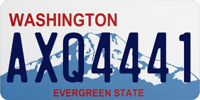WA license plate AXQ4441