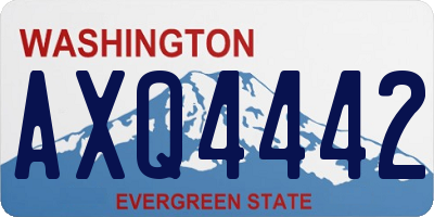 WA license plate AXQ4442