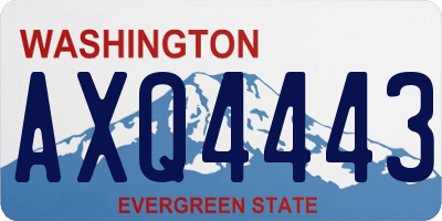 WA license plate AXQ4443