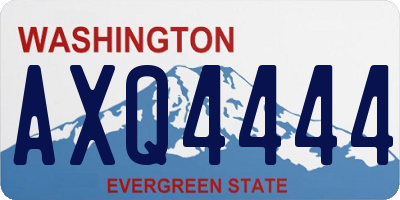 WA license plate AXQ4444