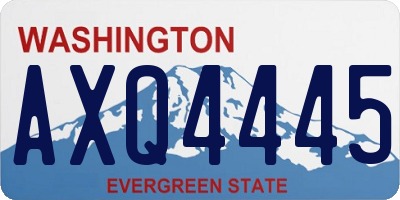 WA license plate AXQ4445