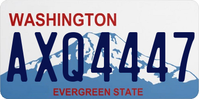 WA license plate AXQ4447