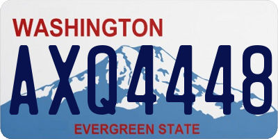 WA license plate AXQ4448