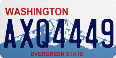 WA license plate AXQ4449