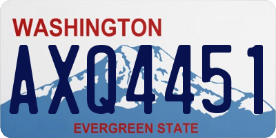 WA license plate AXQ4451