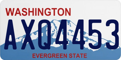 WA license plate AXQ4453