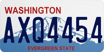 WA license plate AXQ4454