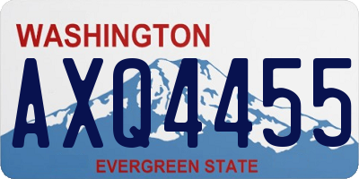 WA license plate AXQ4455
