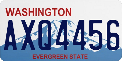 WA license plate AXQ4456