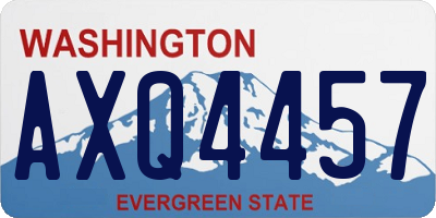 WA license plate AXQ4457