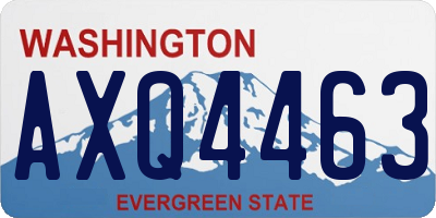 WA license plate AXQ4463