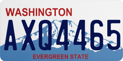 WA license plate AXQ4465