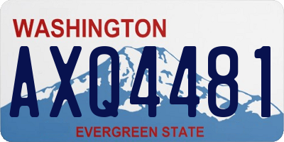 WA license plate AXQ4481