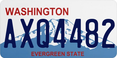 WA license plate AXQ4482