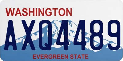 WA license plate AXQ4489