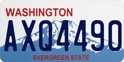WA license plate AXQ4490