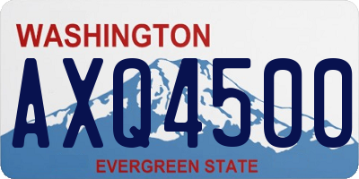 WA license plate AXQ4500