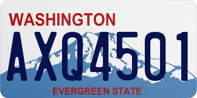 WA license plate AXQ4501