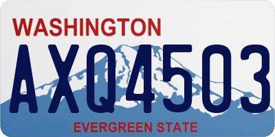 WA license plate AXQ4503