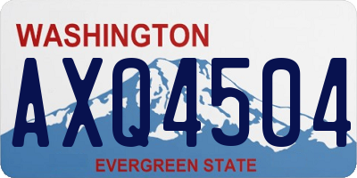 WA license plate AXQ4504