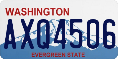 WA license plate AXQ4506