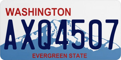 WA license plate AXQ4507