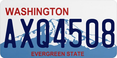 WA license plate AXQ4508