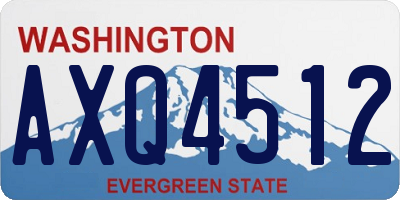 WA license plate AXQ4512