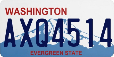 WA license plate AXQ4514