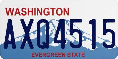 WA license plate AXQ4515