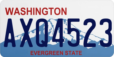 WA license plate AXQ4523