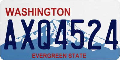 WA license plate AXQ4524