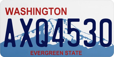 WA license plate AXQ4530