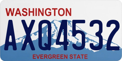 WA license plate AXQ4532