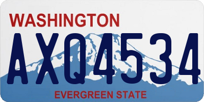 WA license plate AXQ4534