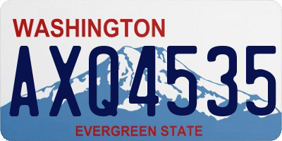 WA license plate AXQ4535