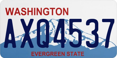 WA license plate AXQ4537