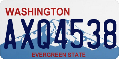 WA license plate AXQ4538