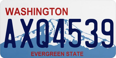 WA license plate AXQ4539