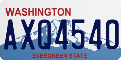 WA license plate AXQ4540