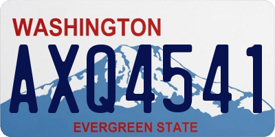WA license plate AXQ4541
