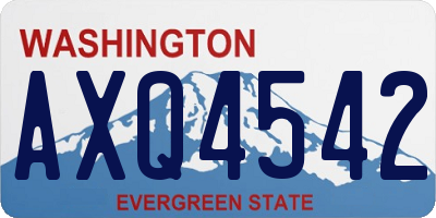 WA license plate AXQ4542