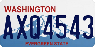 WA license plate AXQ4543