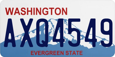 WA license plate AXQ4549