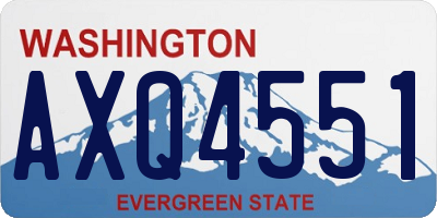 WA license plate AXQ4551