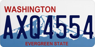 WA license plate AXQ4554