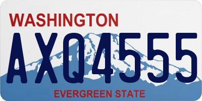 WA license plate AXQ4555