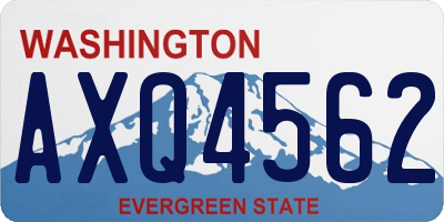 WA license plate AXQ4562