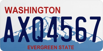 WA license plate AXQ4567