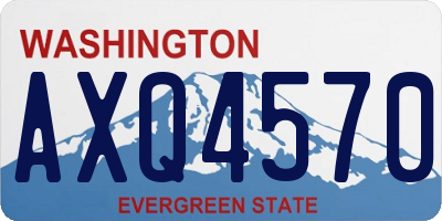 WA license plate AXQ4570